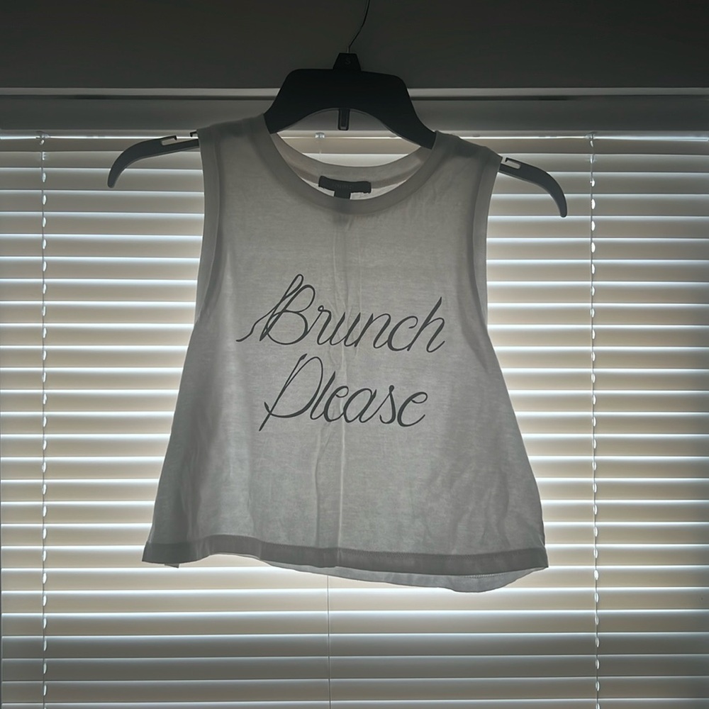 Cropped tank; white